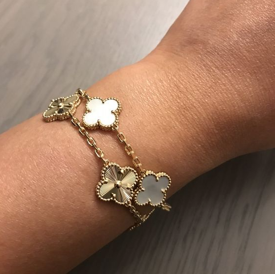FLORAL SKÖNHETS ARMBAND - VIT